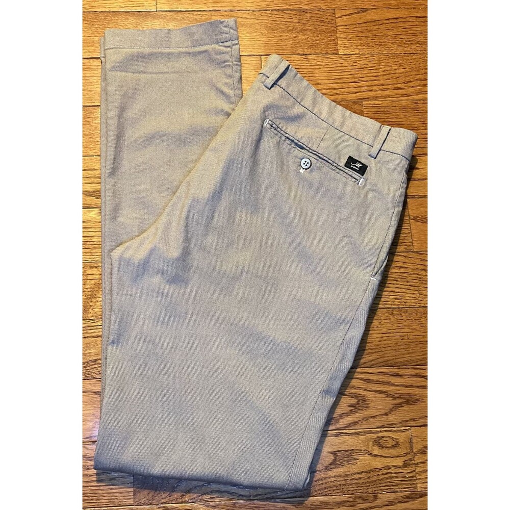 Mason's Mens Beige Chino Pants 38x35 Italian Cotton Twill Flat Front Trousers
